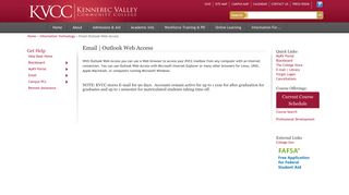Email | Outlook Web Access - Kennebec Valley Community College