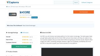 kvCORE Reviews and Pricing - 2019 - Capterra
