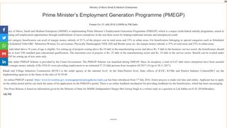 Prime Minister's Employment Generation Programme (PMEGP) - PIB
