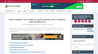 KVM: Connect to a virtual machine(SSH, VNC, Console, virt-viewer ...