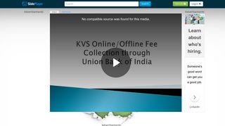 KVS Online/Offline Fee Collection through Union Bank of India - ppt ...