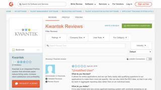 Kwantek Reviews 2018 | G2 Crowd