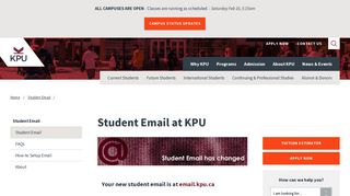 Student Email at KPU | KPU.ca - Kwantlen Polytechnic University