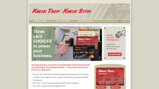 Kwik Trip Fleet Fuel Card Programs