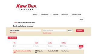 Kwik Trip Emss Login - Kwik Trip Inc Jobs - Jobs at Kwik Trip