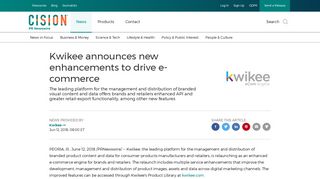 Kwikee announces new enhancements to drive e-commerce