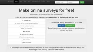 Free Survey Maker - eSurv.org