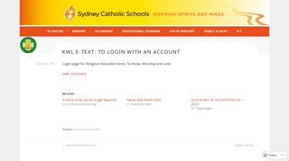 KWL E-Text: To Login With An Account – RE Online