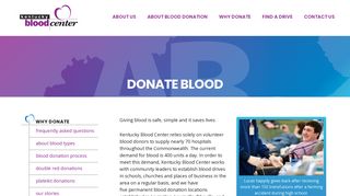Donate Blood Today: Kentucky Blood Center: Blood Donors Needed