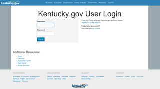 Kentucky.gov Site - Login
