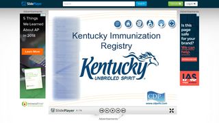 Kentucky Immunization Registry. The Kentucky ... - SlidePlayer