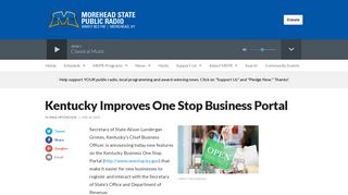 Kentucky Improves One Stop Business Portal | WMKY