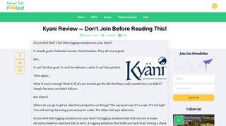 Kyani Review - Don't Join Before Reading This! - Never Get Fooled
