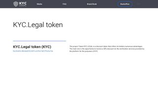 KYC.Legal token - KYC - Blockchain user verification