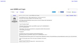 Apache Kylin - user ADMIN can't login