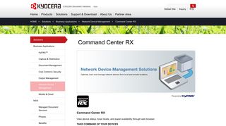 Command Center RX | KYOCERA Network Device Management