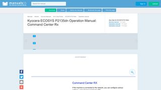 Command Center Rx - Kyocera ECOSYS P2135dn Operation Manual ...