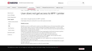 User does not get access to MFP / printer - KYOCERA Document ...
