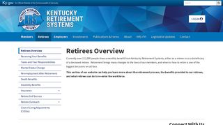 Retirees - Kentucky Retirement Systems - Kentucky.gov