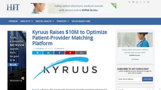 Kyruus Raises $10M to Optimize Patient-Provider Matching Platform