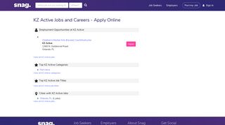 KZ Active Job Applications | Apply Online at KZ Active | Snagajob