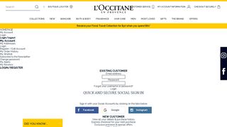 login/register - L'Occitane