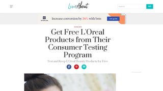 Test and Keep L'Oreal Beauty Products for Free - LiveAbout