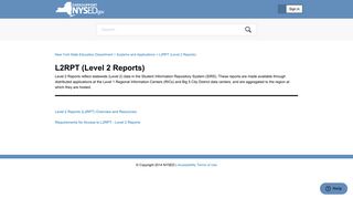 L2RPT (Level 2 Reports) – New York State Education Department