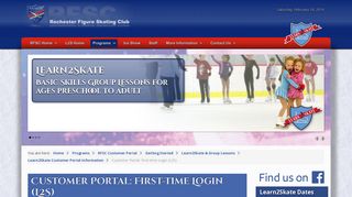 Customer Portal: First-time Login (L2S) - Rochester Figure Skating Club