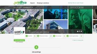 available jobs at La Cité - Jobillico.com