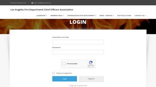 Login - Los Angeles Fire Department Chief Officers Association
