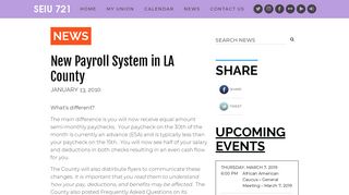 New Payroll System in LA County - SEIU Local 721