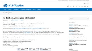 Re-hashed: Access your DHS email! - UCLA-Olive View Internal ...