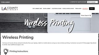 Wireless Printing – LA County Library