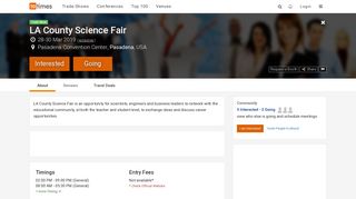 LA County Science Fair (Mar 2019), Pasadena USA - Trade Show