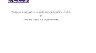 Student Login - La Excellence IAS | Classpro