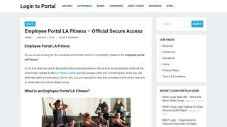 Employee Portal LA Fitness Official Secure Access | Login to Portal