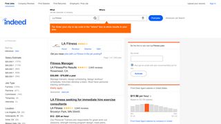 La Fitness Jobs, Employment | Indeed.com