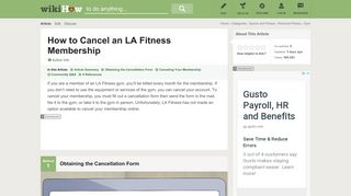 2 Simple Ways to Cancel an LA Fitness Membership - wikiHow