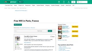 Free Wifi in Paris, France - Paris Forum - TripAdvisor