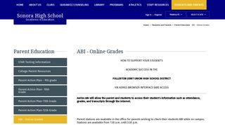 Parent Education / ABI - Online Grades - Fullerton Joint Union High ...
