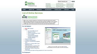 List of Online Services - Louisiana Workforce Commission