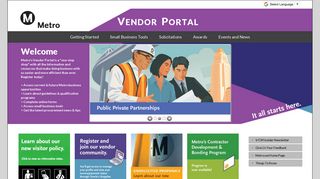 Metro's Vendor Portal