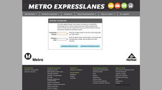 Activate Your Transponder - Metro ExpressLanes