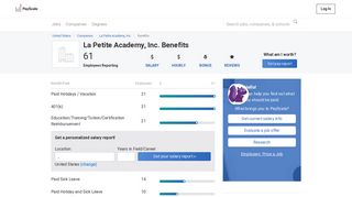 La Petite Academy, Inc. Benefits & Perks | PayScale