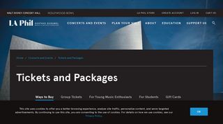 Tickets and Packages | LA Phil