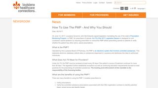 How To Use The PMP - And Why You Should | Louisiana Healthcare ...