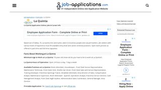 La Quinta Application, Jobs & Careers Online - Job-Applications.com