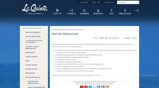 Human Resources | La Quinta, CA