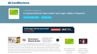 La Quinta Returns Visa Credit Card Login | Make a Payment